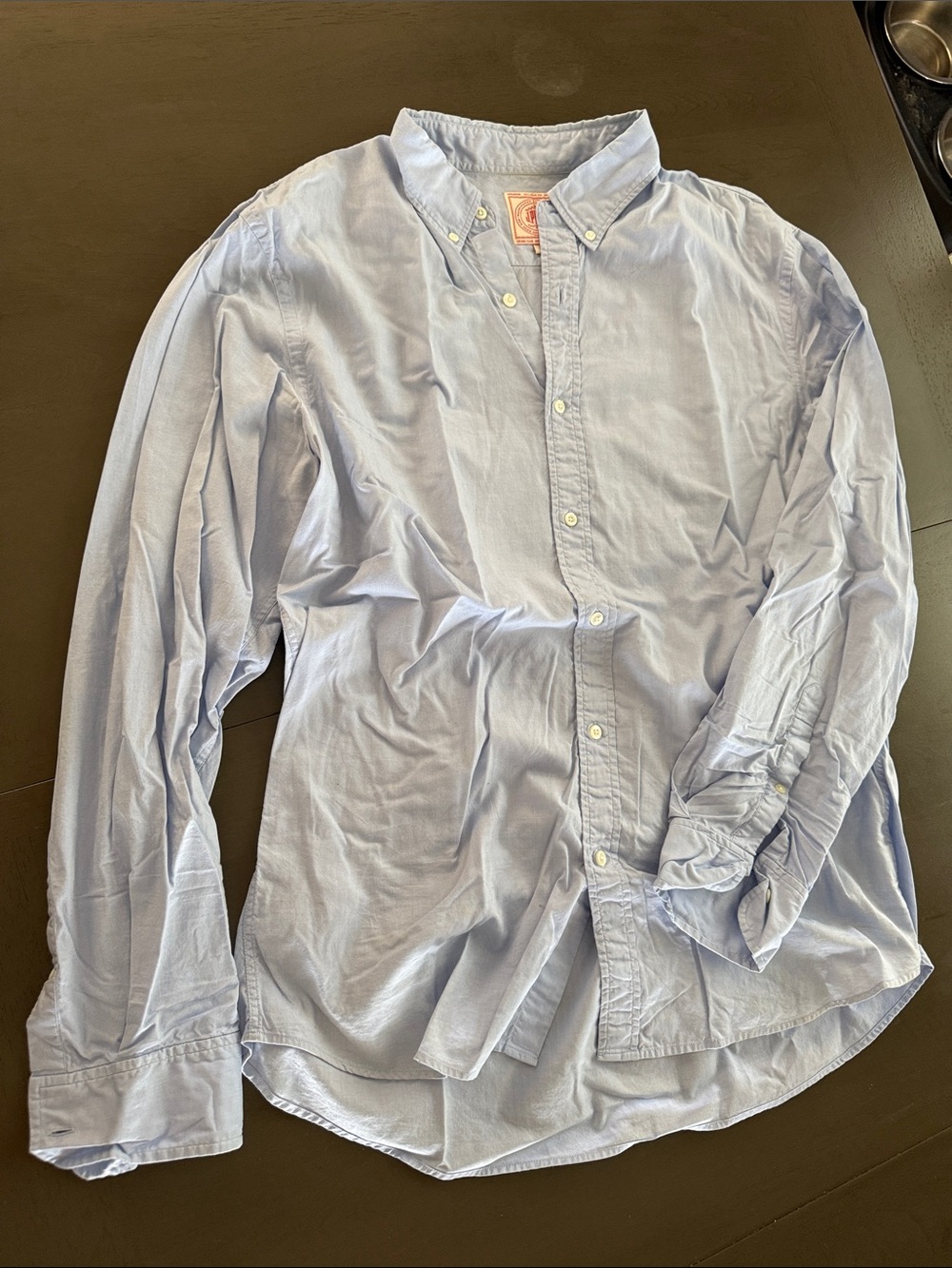Men's Light Blue Button-Down Dress Shirt